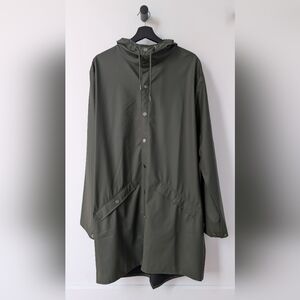 Rains Long Jacket Green Large